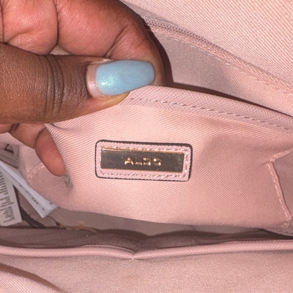 Aldo Blush Pink Satchel with Pom Pom